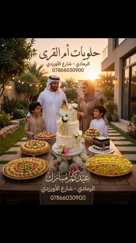 حلويات أم القرى تهنئ زبائنها الكرام بحلول عيد الأضحى المبارك


**إذا كنت صاحب هذا الإعلان وتريد حذفه لأي سبب، رجاءا أرسل رسالة إلى الدعم الفني**