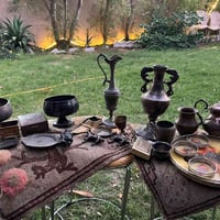 مجموعة نحاسيات ٢٧ قطعة سعر الكل ٤٢٥ الف واتساب 07724484061