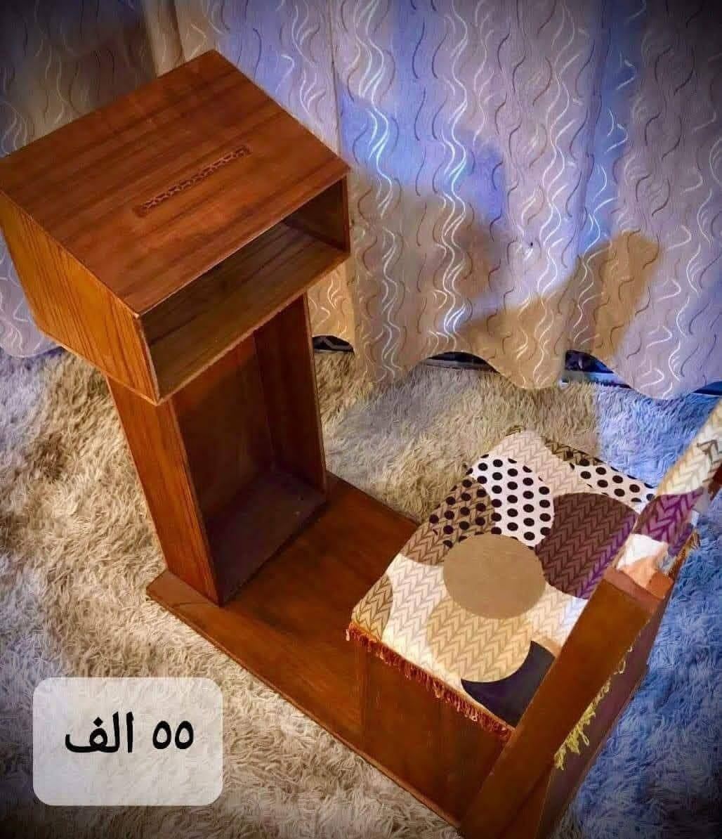 أجمل هدية وبالامكان التبرع بها للمساجد والحسينيات 
كراسي صلاة خشبية💗 مقعد دوشمة مريح لكبار السن
خشب الميلامين الثقيل يتحمل اوزان ثقيلة
دوشمة المقعد مفيد للمفاصل وكبار السن
فقط بسعر  55 الف 
توصيل بغداد مجاني 
تتوفر خدمة توصيل لجميع المحافظات
للحجز والاستفسار راسلنا على خاص الصفحة او اتصل
***********
يوجد بيع كميات لاصحاب الاجر والثواب لاقتراب شهر الخير شهر رمضان المبارك وباسعار الجمله
