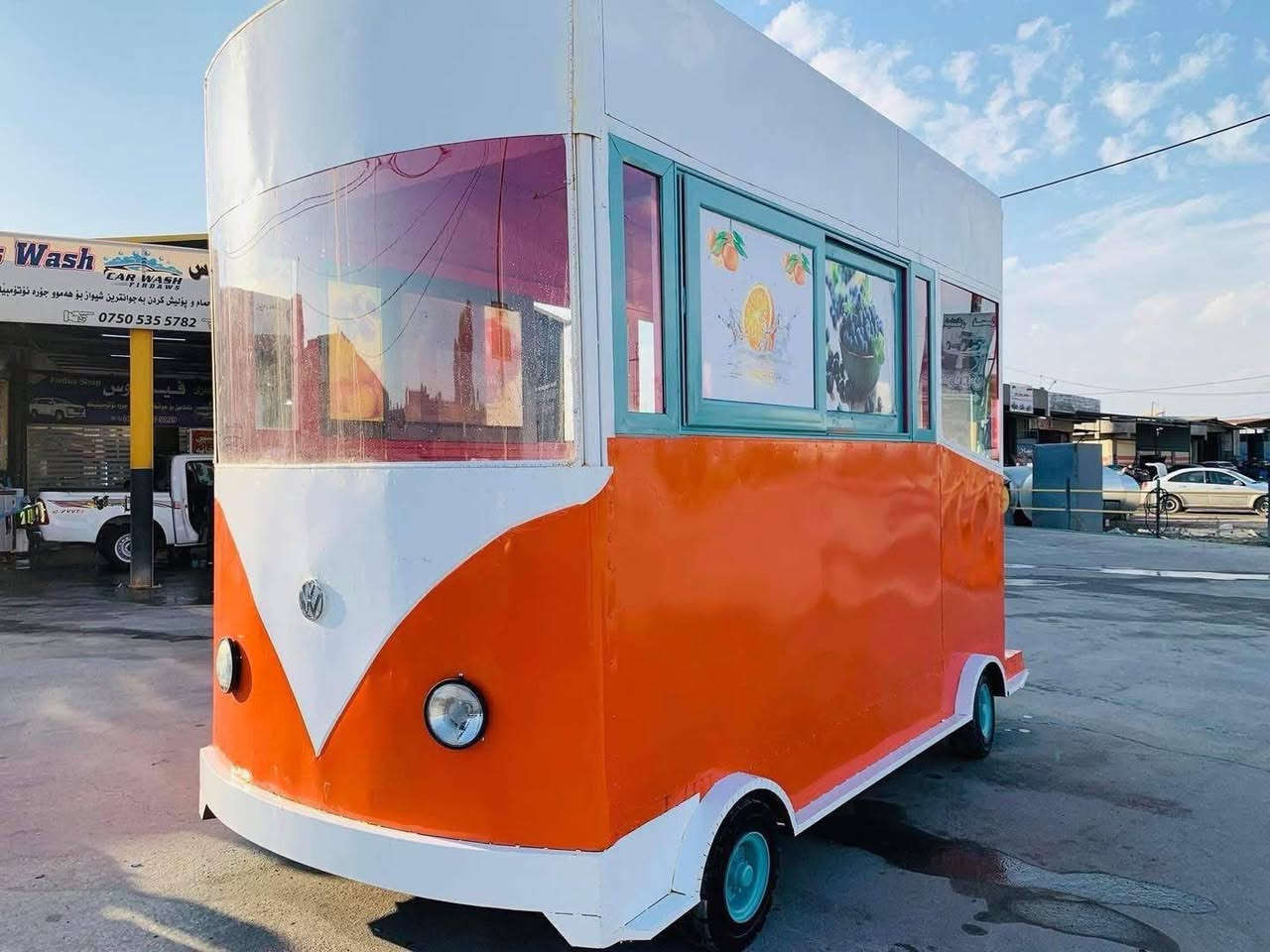 کەرەڤانەی موتحەرک : بۆ فرۆشتن
بۆ مطعم و ساردەمەنى و چاخانە و
 فرۆشتنی پاقله و شێلميش دەبيت
به دەست دێت و دەچێت به ئاسانى 
3.5 سێ مەتر و نيو درێژه  
2 دوو مەتر پانه 

سـعـر : لە کۆمێنت داوابکە ڕاستەوخۆ بۆت دێت📩

چوار تايەی پتەوی  رافيعەى لەژێره
 هيچ كات پەنچەر نابێت لايتەكانى كار دەكات 
و کارەبای مەزبوتە

ژمارەی خاوەنەکەی 
***********
