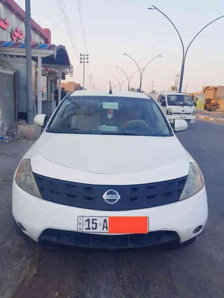 نيسان مورانو
موديل 2006 ***محرك 3500
رقم انكليزي انبار تحويل ثاني يوم
فول اوتماتيك
تبريد ثلج + تدفئه
سيارة ما ناقصة كلشي صدر كله جديد 
السعر65 وبيها مجال حگ الجية 
اي استفسار // ***********
