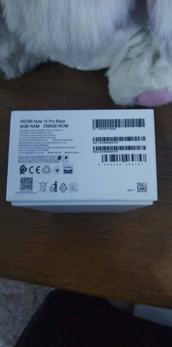 ريدمي 15 برو 5جي جديد فتح كارتونه صار شهر من اخذته غراضه كامله 320 قفله


**إذا كنت صاحب هذا الإعلان وتريد حذفه لأي سبب، رجاءا أرسل رسالة إلى الدعم الفني**