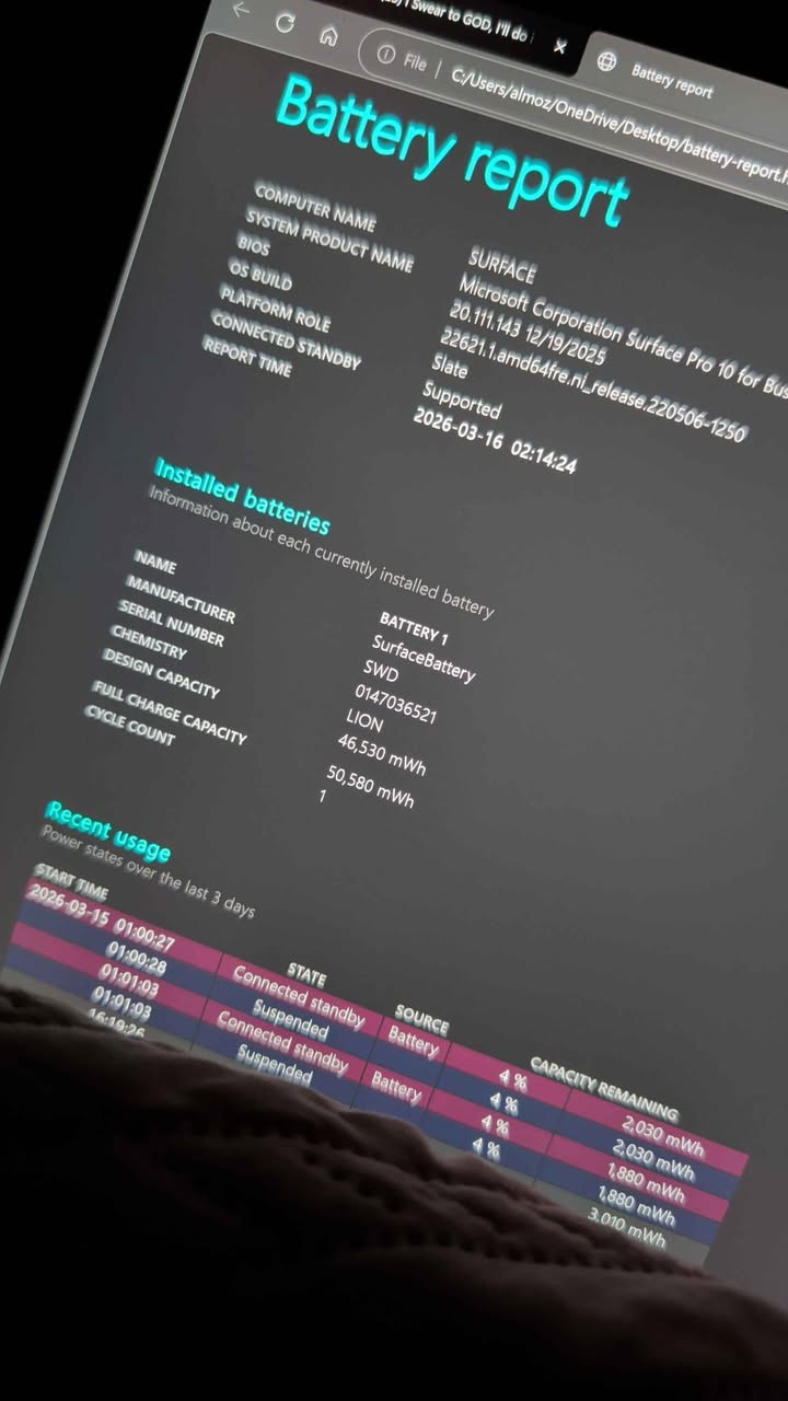 🔥 فرصة لقطة! الأناقة والأداء القوي بجهاز واحد 💻✨
​لكل شخص يدور على السرعة والعملية، متوفر الآن جهاز Microsoft Surface Pro 10 (مستعمل بحالة أخو الجديد)! 🚀
​⚙️ المواصفات:
​🔹 المعالج: Intel Core Ultra 5 (أداء فائق يدعم الذكاء الاصطناعي).
​🔹 الرام: 16GB.
​🔹 التخزين: 256GB SSD.
​🔹 الشاشة: دقة عالية جداً تدعم اللمس.
​📦 المرفقات:
الجهاز يجي وحده ويّاه الشاحن فقط (بدون كيبورد أو قلم).
​💰 السعر والمقارنة:
سعر هذا الموديل بالسوق (مستعمل) يوصل لـ 1,350,000 دينار وأكثر، بس لأن الجهاز بدون إكسسوارات، وفرناه إلك بسعر 1,150,000 دينار عراقي فقط! (يعني توفير حقيقي وفرصة ما تتعوض). بغداد, العراق


**إذا كنت صاحب هذا الإعلان وتريد حذفه لأي سبب، رجاءا أرسل رسالة إلى الدعم الفني**