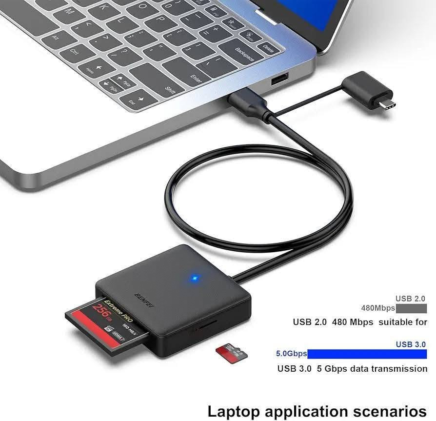 كاردريدر  4 في 2 من Benfei 🫡🔥

يدعم 4 انواع من رامات التخزين 
SD CARD ✅ CF CARD ✅ TF CARD ✅ MS CARD ✅

يأتي بكيبل USB 3.0 مع ادبتر تايب سي ✅ 

متوافق مع اجهزة ال PC - windows - موبايل - macOS ✅

يدعم سرعة نقل 5 گيگابت بالثانيه ✅

السعر 7 الاف فقط 🫡 🔥 

توصيل   جميع محافظات العراق 5 الاف 🚙 🚗 

للأستفسار والحجز التواصل واتساب 📞 

***********

عنوان المركز : بغداد الحريه الثانيه شارع الحريه الثانيه قرب مكتبه الكراون مقابل صيدليه العنفوان مركز شمس للموبايل
