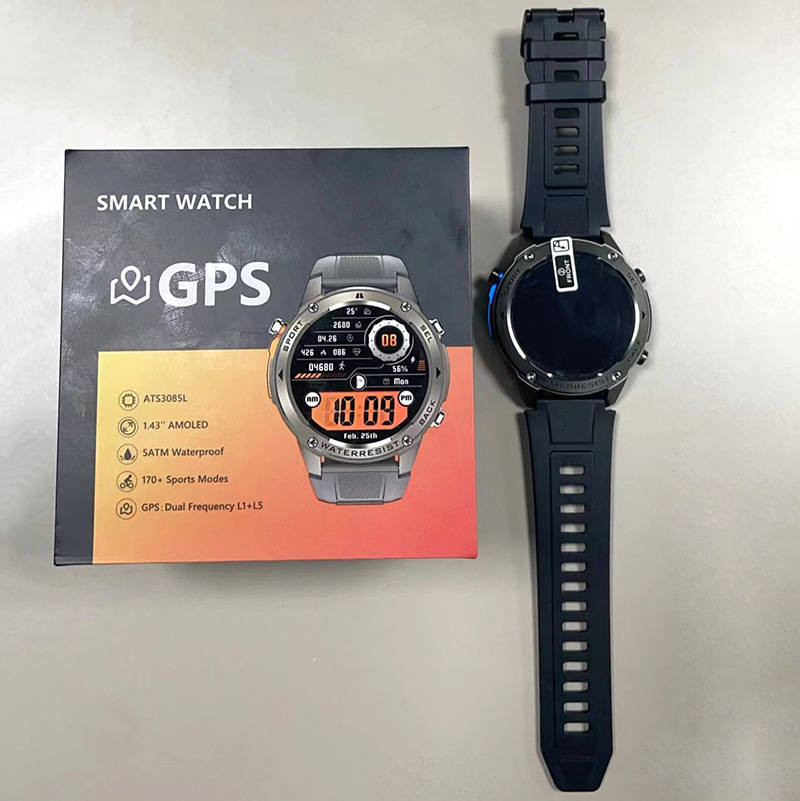 الساعة الذكية DM56، وإليك أبرز مواصفاتها:
الشاشة: شاشة AMOLED مقاس 1.43 بوصة بدقة 466 × 466 بكسل. 

نظام تحديد المواقع: تدعم نظام GPS عالي الدقة (L1+L5). 

البطارية: سعة 500 مللي أمبير وتدوم من 5 إلى 10 أيام. 

ميزات إضافية: مقاومة للماء بمعيار 5ATM، تدعم مكالمات بلوتوث، ومزودة بمقياس ارتفاع وبوصلة


**إذا كنت صاحب هذا الإعلان وتريد حذفه لأي سبب، رجاءا أرسل رسالة إلى الدعم الفني**