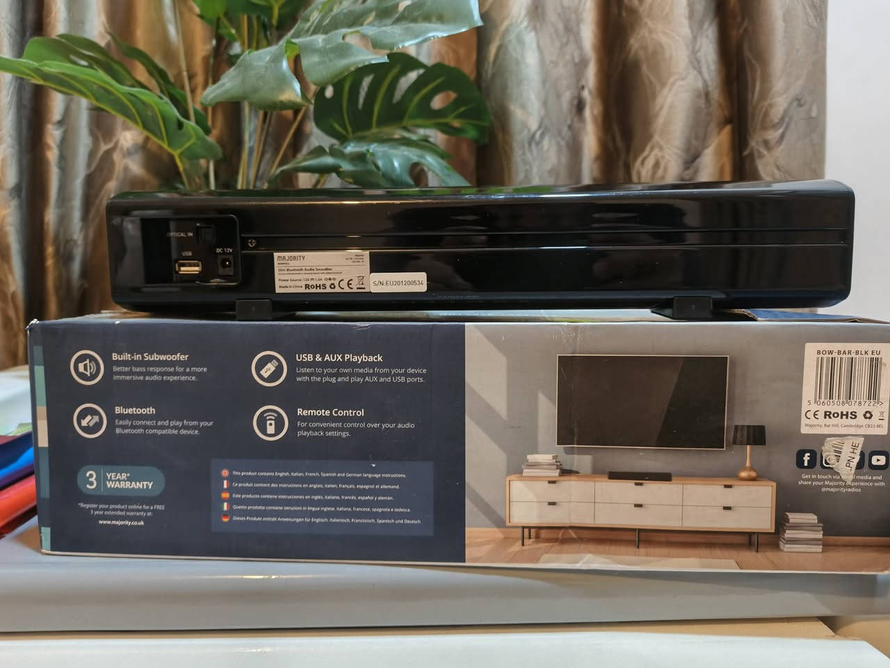 السلام عليكم ورحمة الله وبركاته 
ساوند بار 
ماركة 
جديد 
بلوتوث اواكس اوبتيكال يو اس بي 
ريموت وكامل ملحقات 
السعر 25 الف مع التوصيل


**إذا كنت صاحب هذا الإعلان وتريد حذفه لأي سبب، رجاءا أرسل رسالة إلى الدعم الفني**