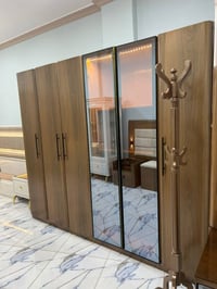 غرفة نوم • غرف نوم دمياطي • خشب زان • اثاث مودرن • سرير ودولاب • تسريح...