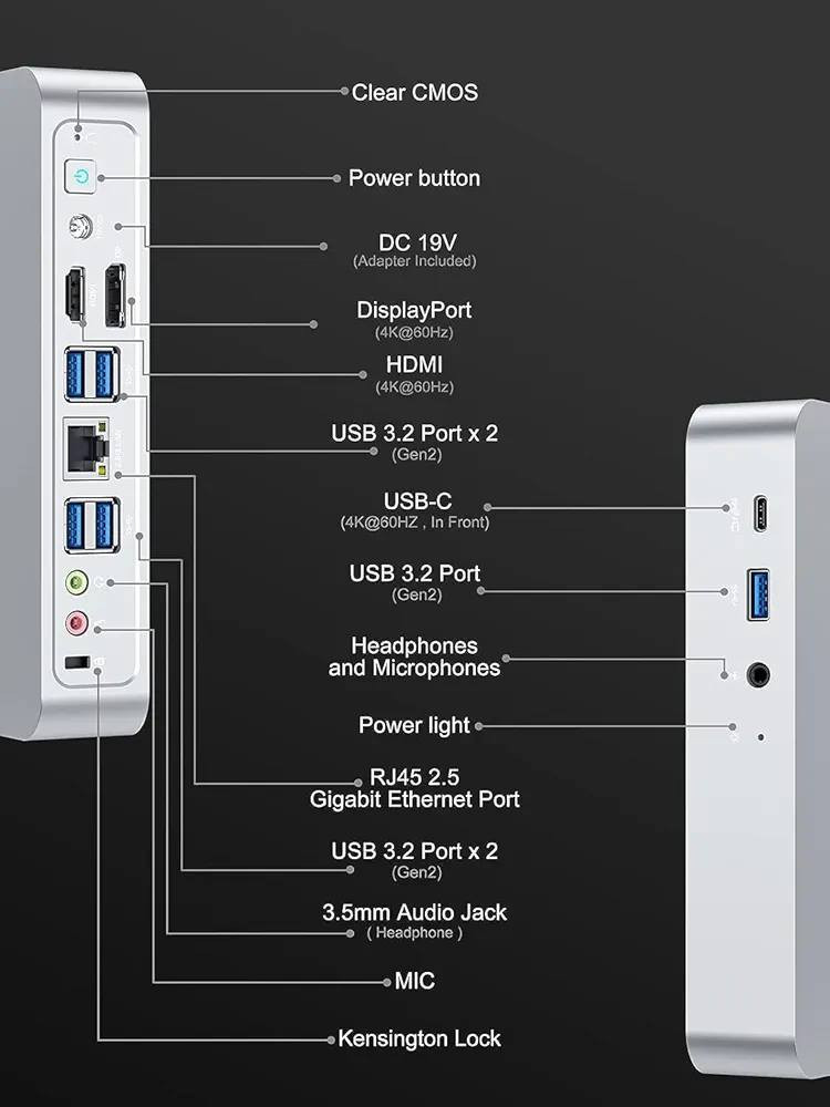 كمبيوتر صغير TH80، معالج Intel Core i7-11800H ثماني النواة، ذاكرة وصول عشوائي 16 جيجابايت DDR4/قرص صلب SSD سعة 512 جيجابايت، كمبيوتر مكتبي صغير بنظام Windows 11 Pro، منافذ HDMI/DP/USB-C، واي فاي، بلوتوث، منفذ USB 3.2 Gen2×5
السعر ٣٢٥


**إذا كنت صاحب هذا الإعلان وتريد حذفه لأي سبب، رجاءا أرسل رسالة إلى الدعم الفني**