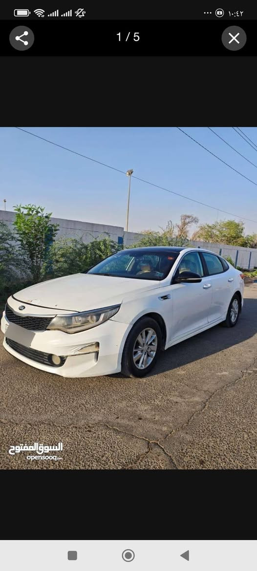 سلام عليكم اوبتيما 2016 وارد امريكي مبدل بيه صندوك وضربه جاملغ لخلفي جهة  اليمنى مرجعينه بارد رقم ذي قار رقم نكليزي  ابسمي بيه جراد وبيه شخوط صفحه سايق ومبدل بيه كازكيت تفاصيل اكثر *********** رايدها 115  وبيها مجال مكاني البصرة شط العرب
