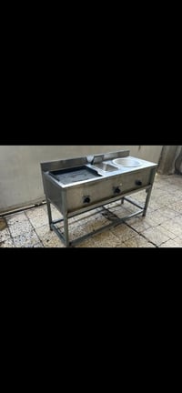 غراض مطعم للبيع ، سل ستيل   طباخ ثلاثي سل ستيل كامل وزن ثقيل   ميز سل ...