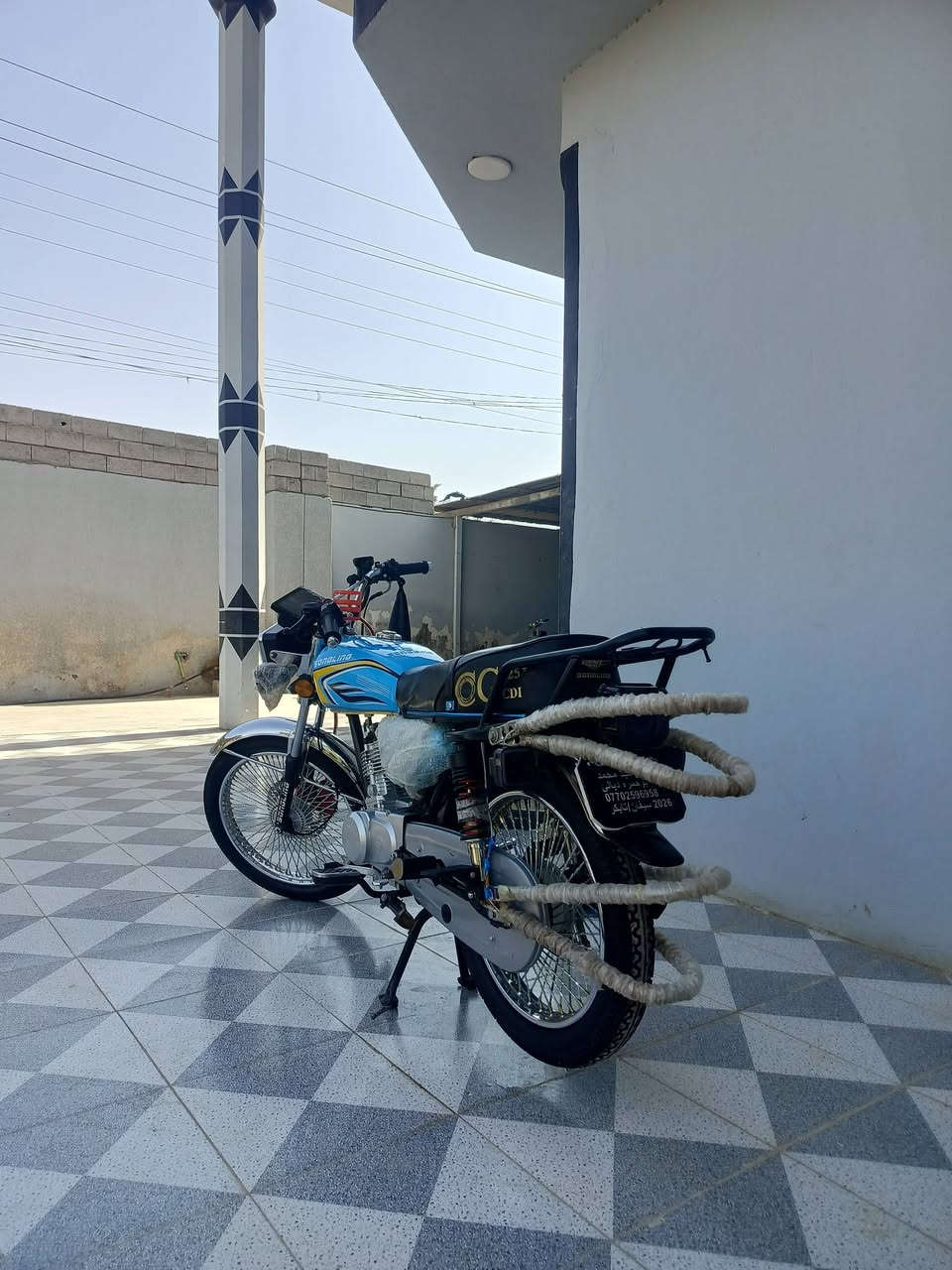 السلام عليكم دراجه تا يكر البيع موديل 2026كفاله عامة جديدة الون مميز المكينة مكفولة  المكان ديالى خان بني سعد الرقم ‏‪***********‬‏
