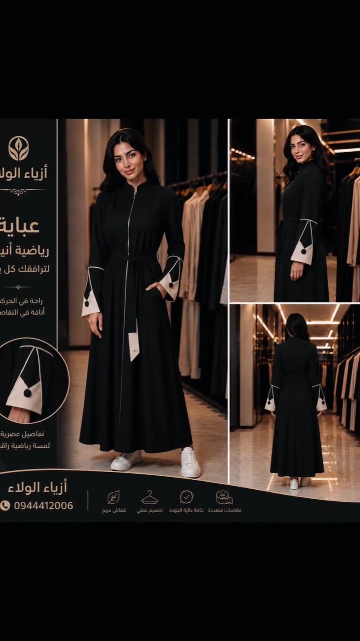 ✨ أزياء الولاء ✨

أناقة العباية تبدأ من التفاصيل 🤍
مع أزياء الولاء نقدم لكم أحدث موديلات العبايات بتصاميم راقية تجمع بين الفخامة والبساطة لتناسب كل مناسباتكم ✨

اختاري إطلالتك بثقة وكوني دائماً الأجمل 🌙

📍 العنوان: الإشرافية – مقابل مول مونتانا
📞 للتواصل: 0944412006

نرحب بكم دائماً في أزياء الولاء �


**إذا كنت صاحب هذا الإعلان وتريد حذفه لأي سبب، رجاءا أرسل رسالة إلى الدعم الفني**
