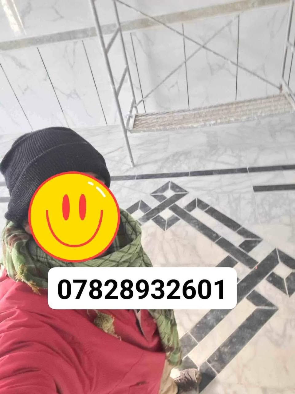 سلام عليكم خلفه سيراميك مرمر وكرانيت وبور سلين ولوح وبايات درج متفرغ حاليآ  فقط داخل كربلاء اتصل وخادم ***********
***********تحب تشوف الشغل  راسلني واتساب
