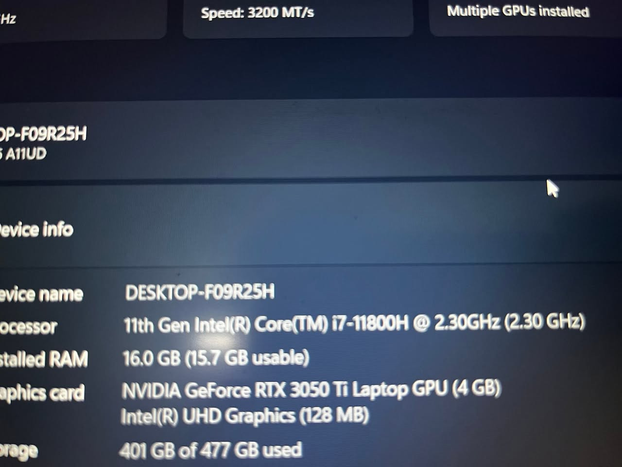 Msi sword 15 A11UD للبيع
بيها بس هذا الكسر الصغير ومامأثر على شي  

اخذتها قبل سنتين 

اكتب سعرك ونتفاهم


**إذا كنت صاحب هذا الإعلان وتريد حذفه لأي سبب، رجاءا أرسل رسالة إلى الدعم الفني**