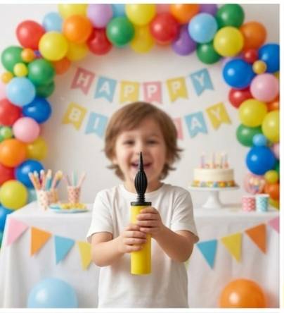 اجعل حفلاتك ومناسباتك أكثر بهجة وسهولة مع "مضخة البالونات اليدوية الاحترافية"! 🎈✨
​هل تعبت من نفخ البالونات بالطرق التقليدية التي تستهلك وقتك وجهدك؟ لا داعي للمجهود بعد الآن! نقدم لك الحل الأمثل والعملي لتجهيز ديكورات حفلاتك في ثوانٍ معدودة.
​لماذا ستحب هذه المضخة؟
​تصميم عملي وعصري: هيكل بلاستيكي متين وخفيف الوزن، يسهل حمله واستخدامه في أي مكان.
​سهولة تامة في الاستخدام: بفضل آلية الدفع اليدوي الذكية، ستقوم بنفخ البالونات العادية وبالونات القصدير (الرقائق المعدنية) بكل سلاسة، دون الحاجة لأي مجهود بدني كبير.
​لا تحتاج لكهرباء: لا تقلق بشأن توفر المقابس؛ هذه المضخة تعمل يدوياً بالكامل، مما يجعلها رفيقك المثالي في الحفلات الخارجية، الحدائق، أو حتى في المنزل.
​متعددة الاستخدامات: الأداة المثالية لتجهيز أعياد الميلاد، حفلات التخرج، المناسبات العائلية، وتزيين المتاجر.
​مواصفات المنتج:
​النوع: مضخة بالونات يدوية بلاستيكية عالية الجودة.
​التوافق: مناسبة لنفخ البالونات المطاطية والبالونات المعدنية (الفويّل).
💰 السعر: 4,000 دينار عراقي فقط!
🚚 خدمة التوصيل: متوفرة إلى كافة محافظات العراق بـ 3,000 دينار فقط.
​اطلبها الآن وأضف لمسة من السحر على حفلاتك بأقل وقت ومجهود!
(للطلب والاستفسار، يرجى مراسلتنا عبر الرسائل المباشرة)