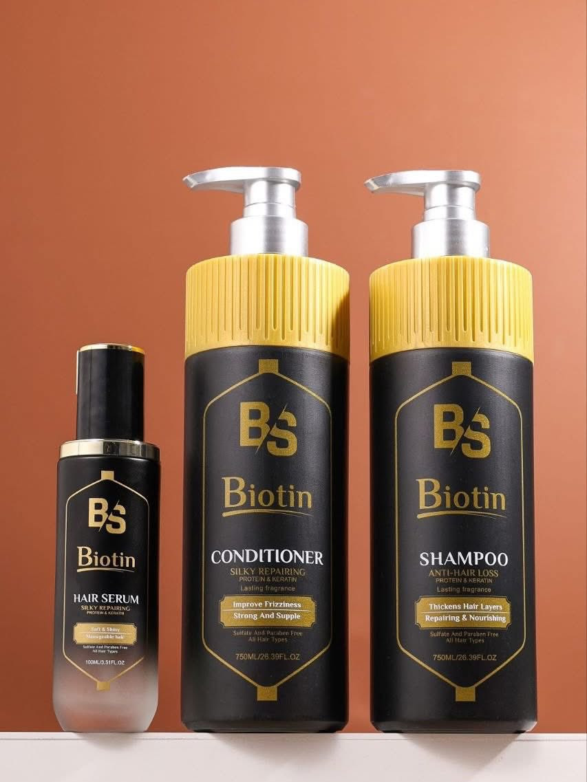 مجموعة العناية بالشعر من بي اس BS 
الفريدة بمزيج حصري من البايوتين والكيراتين والبروتين.

✨ تعمل على اصلاح الشعر التالف والتخلص من الاطراف المتقصفة وتجعل الشعر حريري ولامع وسهل التصفيف.

✨ تساعد على تقوية جذور الشعر وتمنح مظهراً اكثر كثافة ونعومة وتنشيط بصيلات الشعر.

✨ تعزيز نمو الشعر ومحاربة تحديات تساقط الشعر وتعزيز تقوية الجذور.

- جملة ومفرد
- توصيل لكل المحافظات  
- للطلب مراسلة البيج وارسال صورة المادة مع الرقم والعنوان 
#شامبو #عناية_شعر #بايوتين #كيراتين #ترند⁩⁩


**إذا كنت صاحب هذا الإعلان وتريد حذفه لأي سبب، رجاءا أرسل رسالة إلى الدعم الفني**