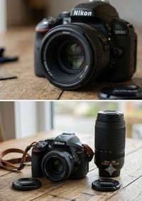 للبيع كامره نيكون 5300 مع عدسه 50 وزوم 70_300 وباطريات عدد2 و جنطه و ر...