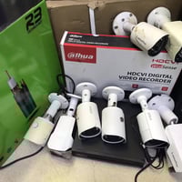 سيستم كاميرات مراقبه C8 مع جهاز وهارد وكيبل امتار اصلي تعال وشد توصيل ...