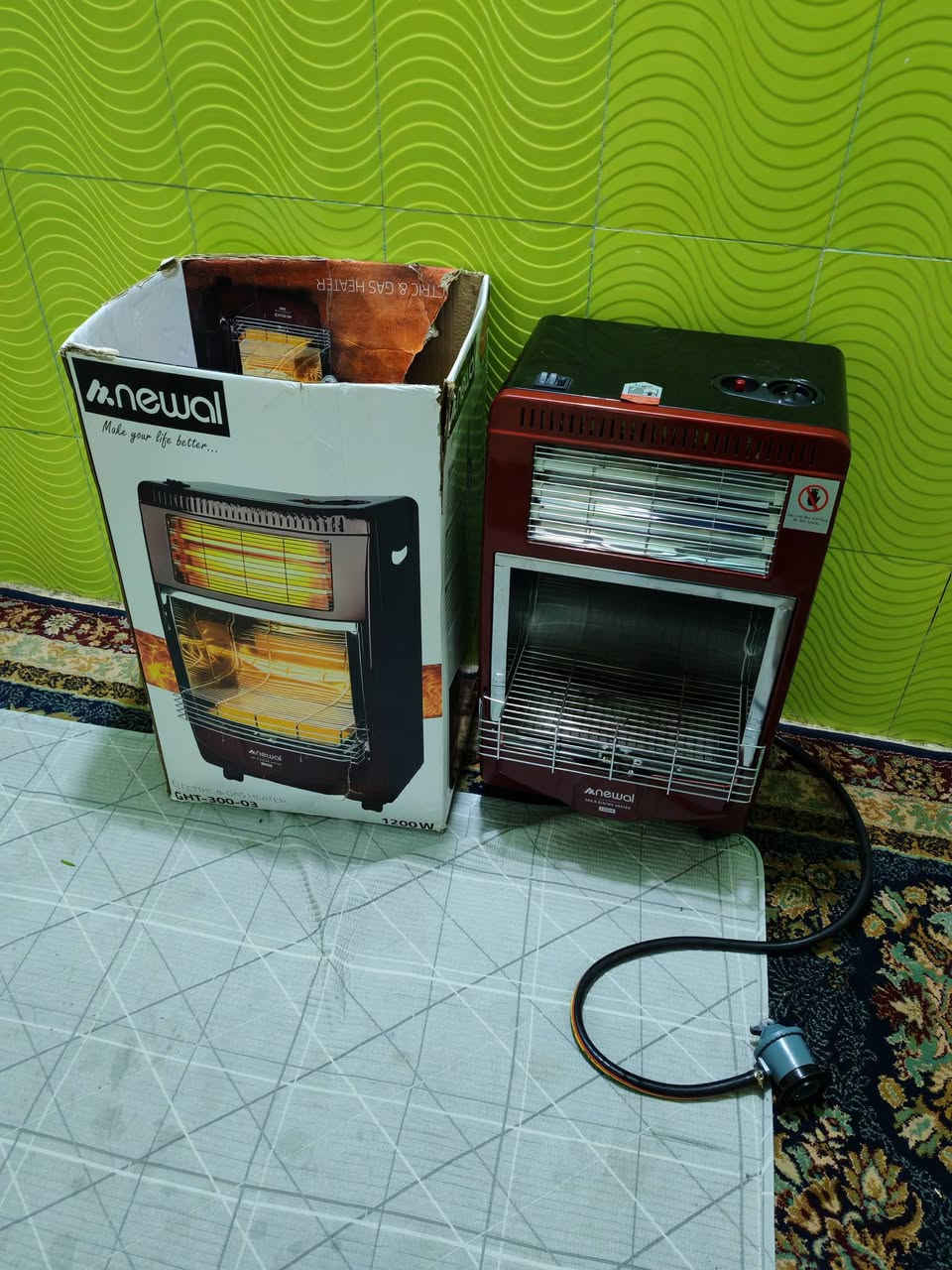 صوبة غازيه كهربائية استعمال جدا قليل مع المنظم غراض كامله السعر ٧٠ وبيه مجال *********** كوت الانوار
