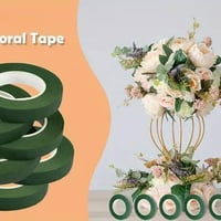 شريط لاصق أخضر • تنسيق زهور • أعمال يدوية