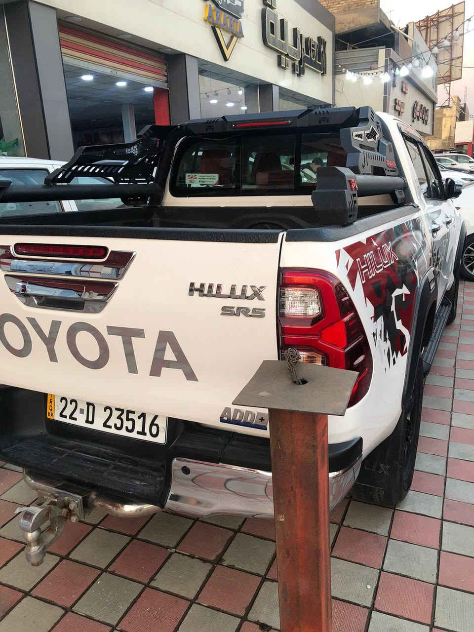 هايلوكس 2022 بأسمي رقم اربيل  6سلندر  TRD ماشية 96000 السونار مرفق بالصور رقم الهاتف ***********8
 340$ بيها مجال للطيبين
