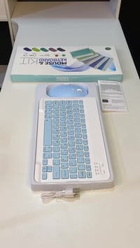 كيبورد وماوس بلوتوث • سمائي • قابل للشحن