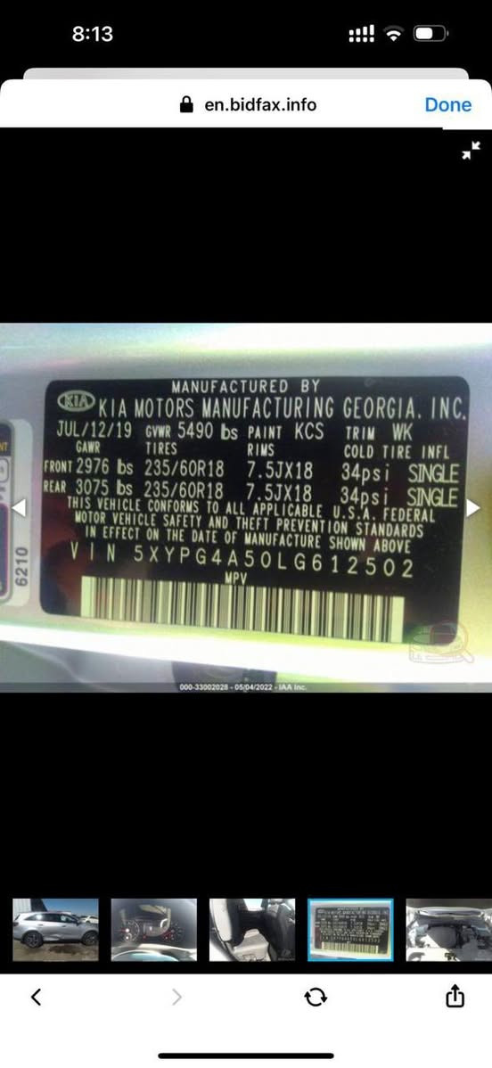 السلام عليكم سورنتو امريكي 2020 حادثها وتفاصيلها موجوده بالصور السياره كلش نضيفه ماشيه 45 الف محرك 6 سلندر كير ومكينه كفاله 
للتواصل مفتوح واتساب ***********
