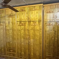 عرض خاص غرف نوم ابراج وتاج خشب صاج ثقيل صبغ حراري جديده البارحه جبته س...