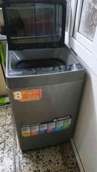 #غساله توماتيك ماركه نوال 8 كيلو شغاله بس بيها بوربرين التنشيف فقط كاي...