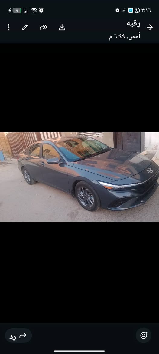 النترا sEl
موديل 24 ارباكات سليمه كلها بيه طخه خفيفه بالجاملغ ومبدل جهة سايق باقي سياره مكفوله السياره فول مواصفات عدا السلايد والكشنات مخمل
بصمه 
كامرات 
3انضمة قياده
تحكم ستيرن 
تحديد مسار 
شاشه متصله دشبول 
وبعد العديد من المواصفات 
ماشيه18000مايل 
السياره دخول جديد 
تترقم جميع المحافظات 
للاستفسار ***********
