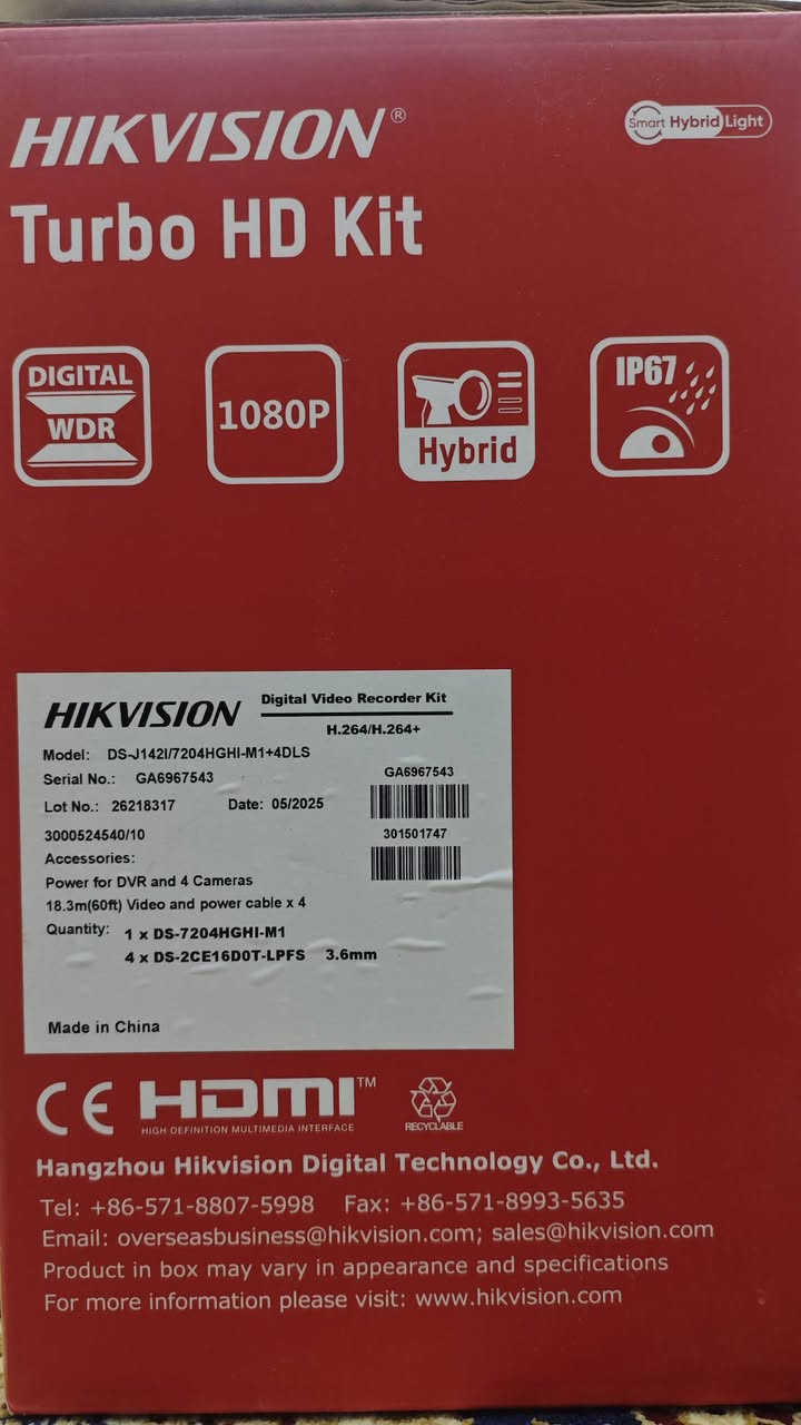 سلام عليكم. 
سستم كامرات جديد بلكامل 
مامستخدم  مفتوحه الكارتونه لبرمجة DVR دي في ار (فقط)
النوع HIK VISION 
Turbo HD Kit 
المواصفات . الدقه 1080 HD + تسجيل صوت . تدعم حساس حركه 
فلاش اناره ليلي . تصوير ليلي ملون . ضد الماء ip 67 
اتصال مباشر من التلفون الى الكامره 
وبعد بيهم مواصفات 

للتواصل  خاص او  واتساب📱  ***********
