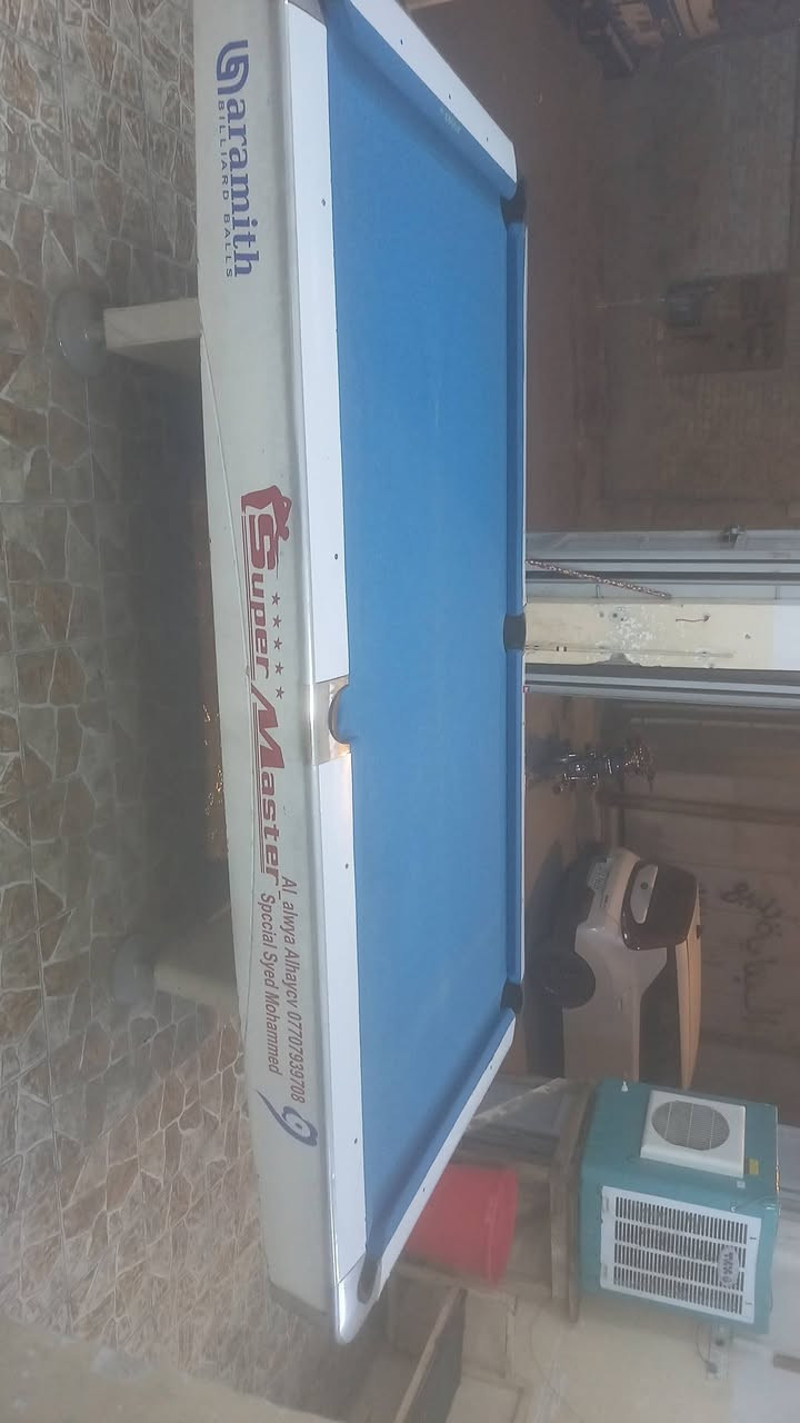 ميز بلياردو جديد ستعمال 3اشهر
+4كيوبات +سيت طوب +العنوان بابل الجمجمه+رقم الهاتف
***********
