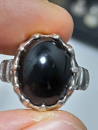 خاتم فضة ٩٢٥ • حجر نفطي قديم • حلة بابل