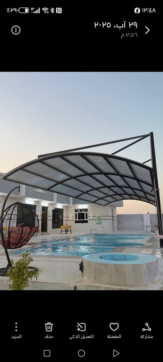 السلام عليكم (منتجع رنة ميVIP) نفتتح حجوازات العيد متوفر حجز على مدار الاسبوع للاستفسار *********** واتس
