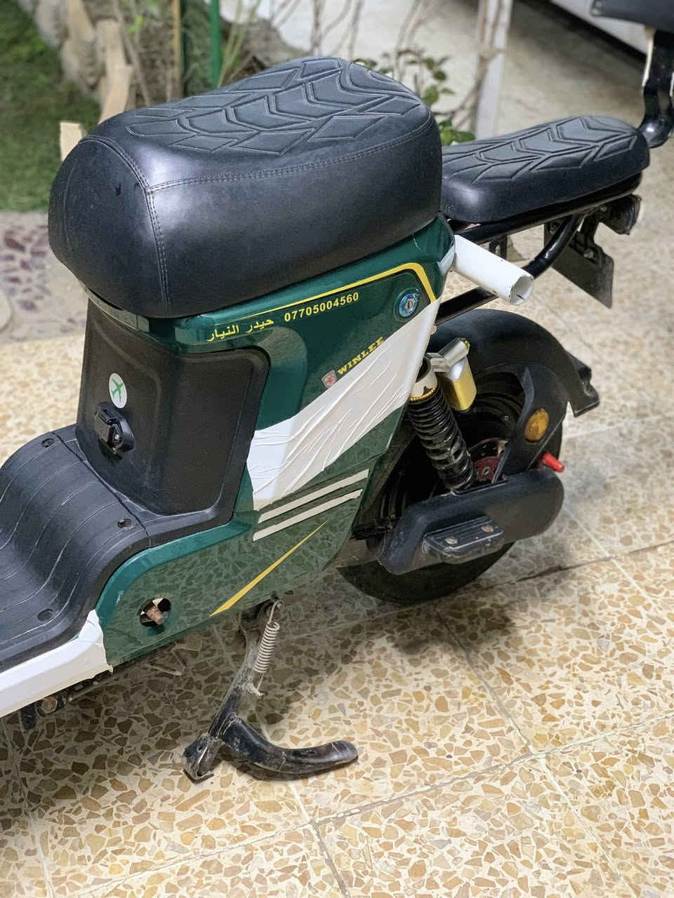 السلام عليكم
دراجه شحنR9 للبيع 

موديل 26 

تشغيل عن بعد 

خمس بطاريات دبل كبار32 امبير 

دبل اشاره+ اشاره يمين يسار 

نضام 4 سرع سرعه  109

نضام (P)

نضام (R) رجوع للخلف

 

قفل ستريرن 

جهاز انذار عن سرقة

المكان: كركوك دوميز 

📞الرقم  :***********

السعر:450 بي مجال قليل
