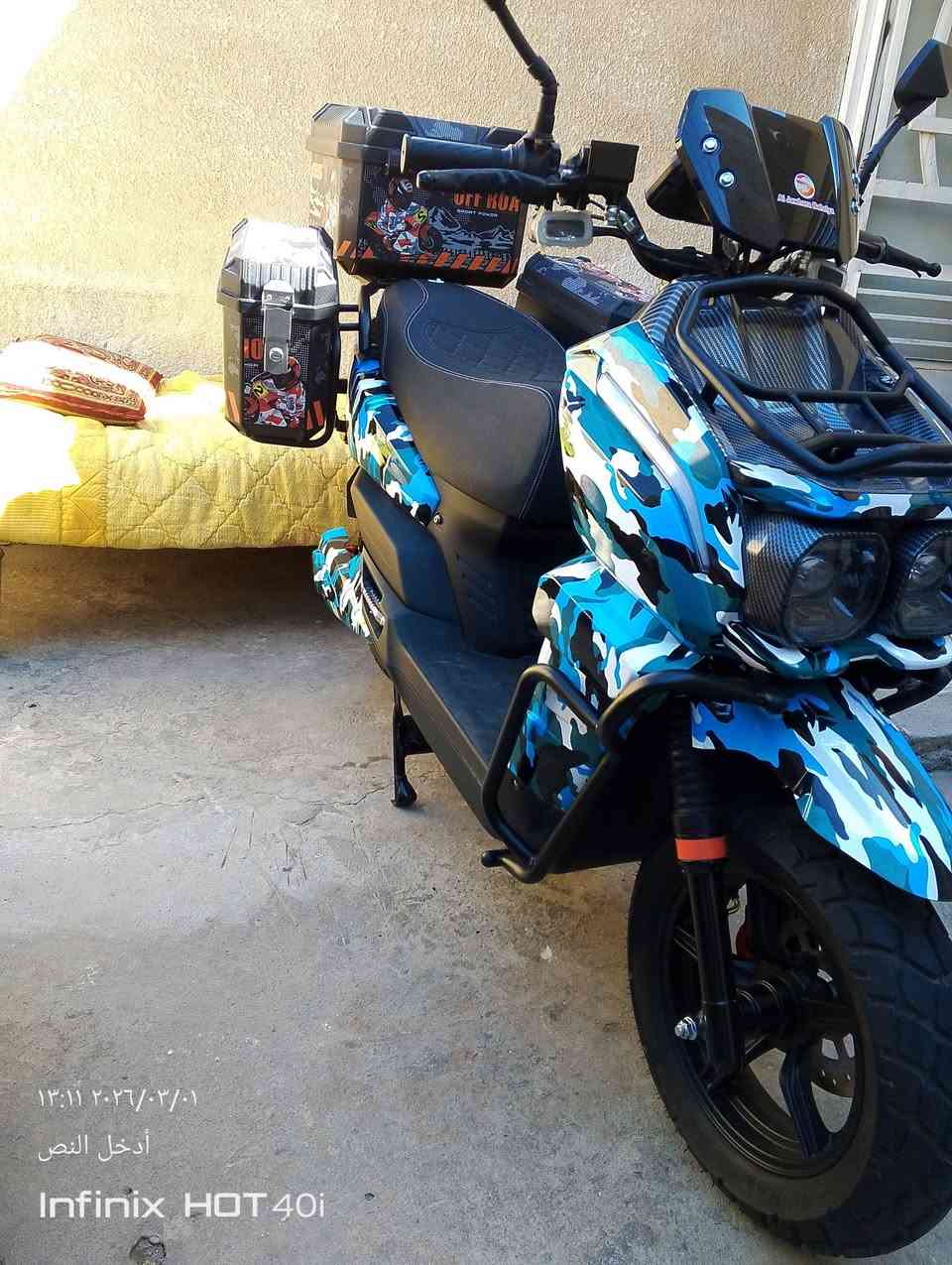 السلام عليكم دراجة شحن اباتشي ليثيوم 40 امبير ماخذة من شركة الجوهرة البحرية اصلية بعدهه جديدة شخط ممشخوطه بجياستهة ماشية 1500 وصل الشراء موجود سرعتهة 130 ملف 5000 اتمشي من 80 كيلو الى 100 ماخذة مليون 750 سعره مليون 200مكاني بغداد الغزالية رقمي ‏‪***********‬‏ أو واتس اب ***********
