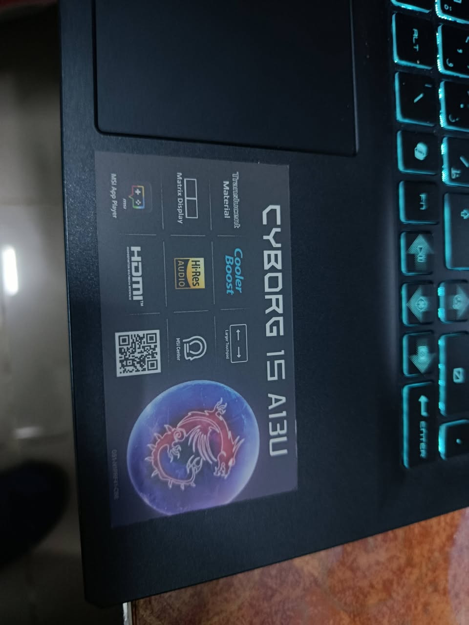 لابتوب MSI cyborg 15 a13u
cor i5 جيل 13H
كرت شاشة RTX 3050
فول كيبورد 
اضاءة كيبورد
لابتوب جيمينغ كلش قوي
بوبجي 120 فريم ويشغل كل برامج التصميم والبرمجة دون اي مشاكل
استعمال 3 اشهر
بطارية 4 ساعات 
كامل الملحقات مع الكارتون 
تواجد كركوك تواصل واتساب
***********
بيع او مراوسة على ١٦ برو ماكس او ١٥ برو ماكس
