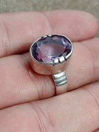 خاتم جمشت صافي أفريقي طبيعي اصلي ذمة تراش وحجر درجة أولى صياغة يدوي مر...