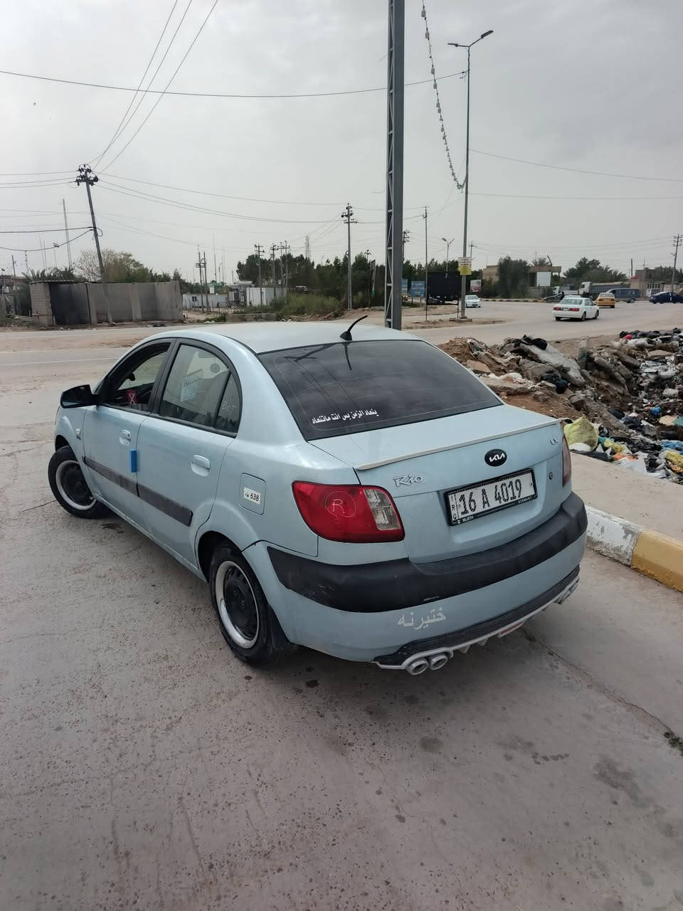 للبيع كيا ريو موديل 2006 وارد أمريكي بيع أو مراوس
سيارة مكينه وكير أوتو وحداديه وتخم تاير وكهربائيات كفاله 
مكينه 1600 شرط لابخار ولاتنقيص سيارة شاشه كامرا جاهزه ورقم قادسيه مميز دولي شرط مداور بيها جاملغ امامي وصبغ( حزام )مكانها نجف كوفه السعر ٧٢ بيها مجال قليل ***********
