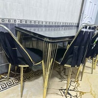 ميز طعام • أبيض • أسود