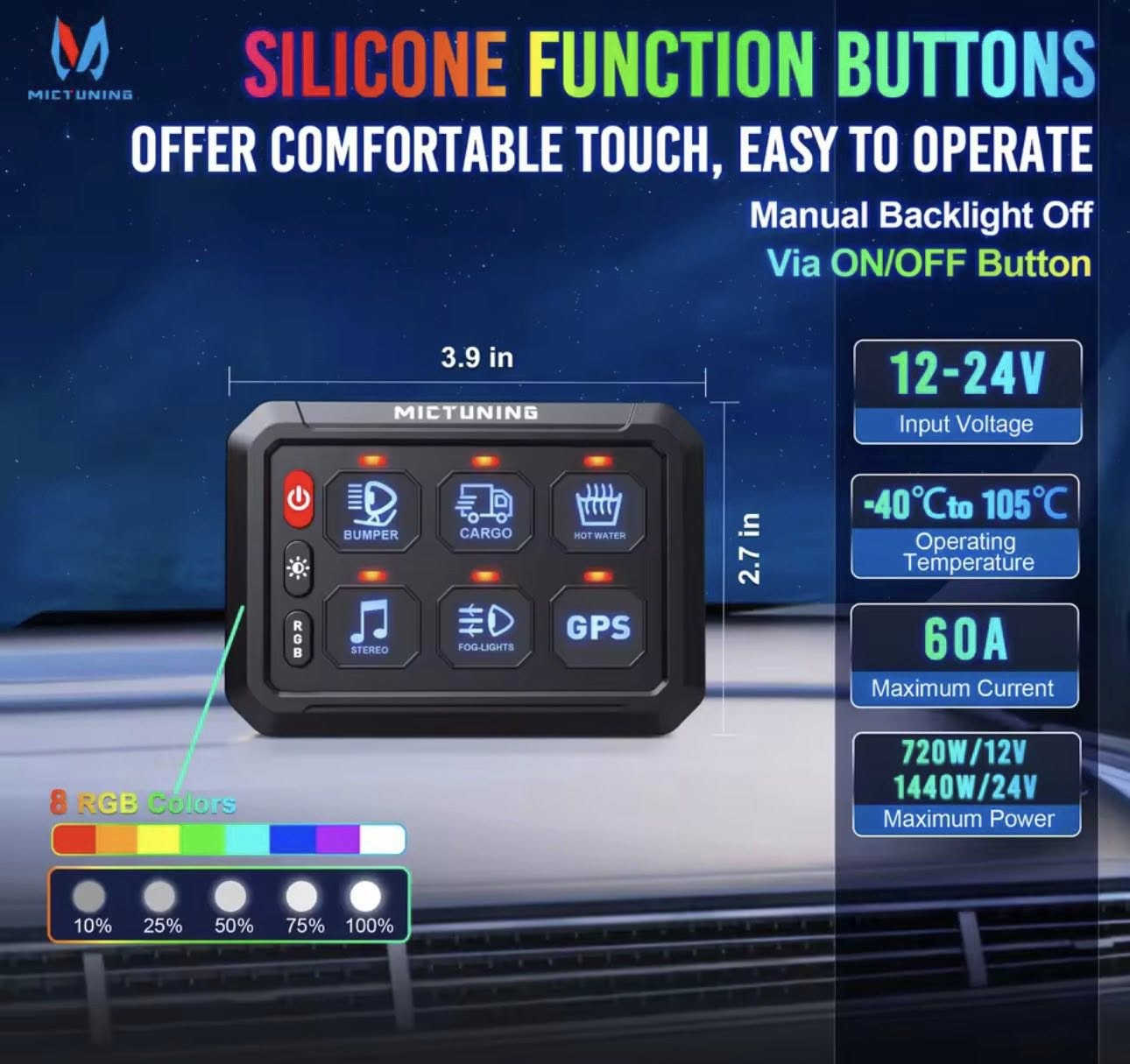 MICTUNING P1Y+ 6 Gang Switch Panel with Wireless APP Remote Control, 

*********** WhatsApp 
اربيل سناعه شيمالي
