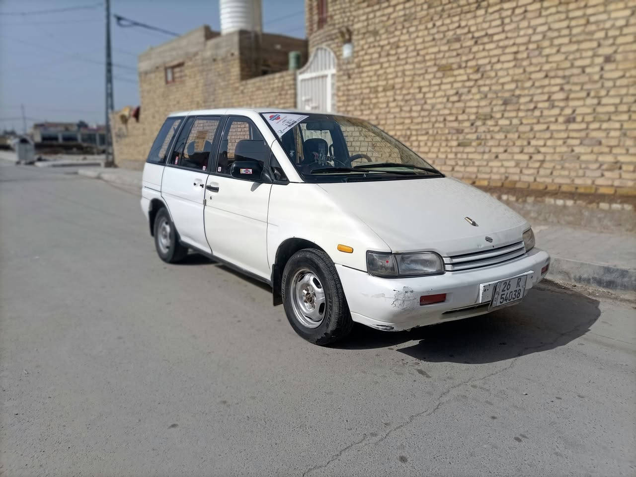 سلام عليكم نيسان للبيع موديل 92رقم صلاح الدين نكليزي مكينه وكير مكفولات كهربائيّة كله شغاله مكاني واسط السعر 30 ورقه $$ اتصال عل رقم الهاتف ***********
