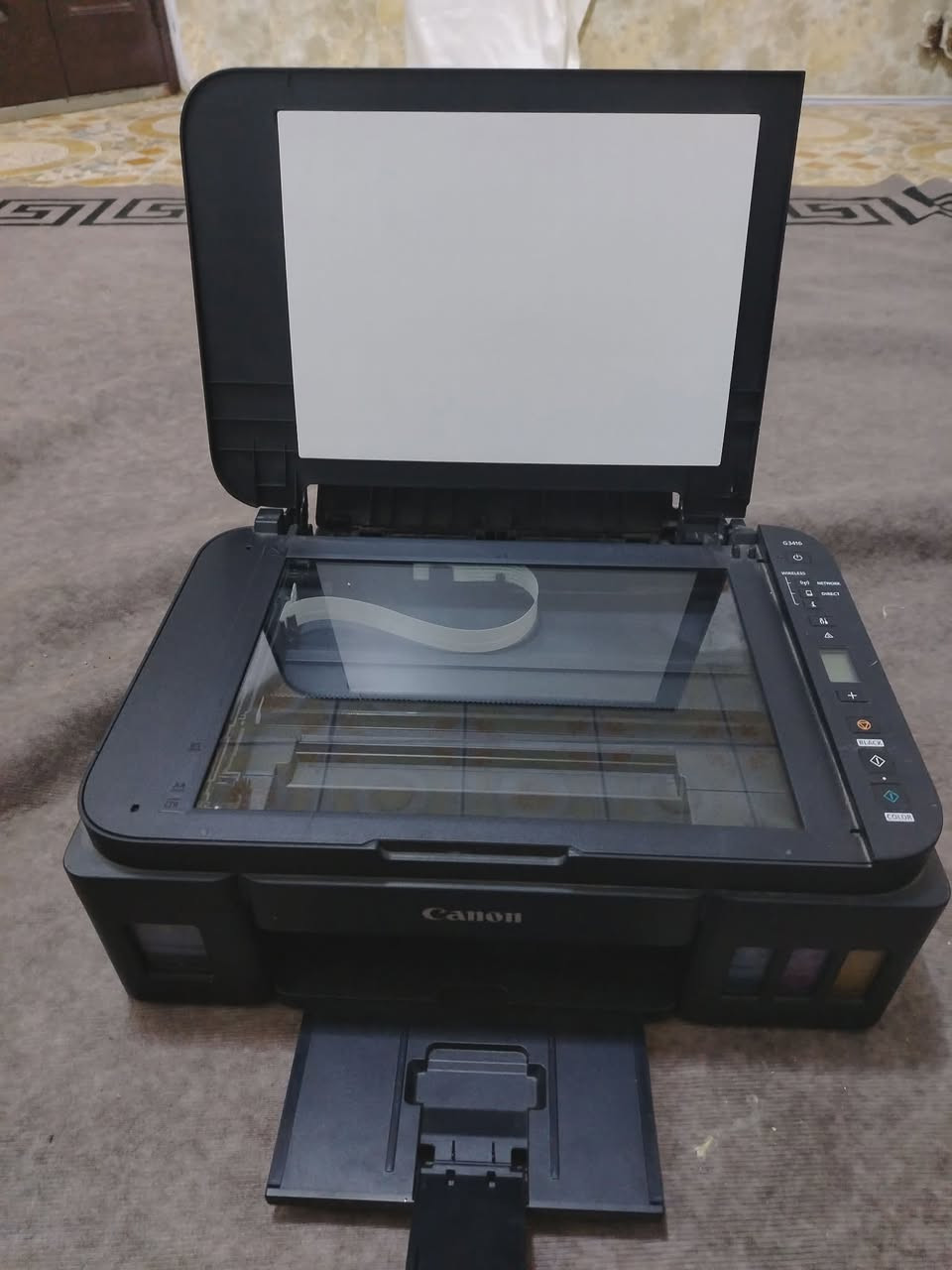 طابعه للبيع من شرك Canon PIXMA G3416: مستعمله شهر واحد السعر230 وبيها مجال للطيبين للتواصل واتساب***********
