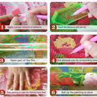 مجموعة رسم بالماس • ١٠ قطع • ديكور