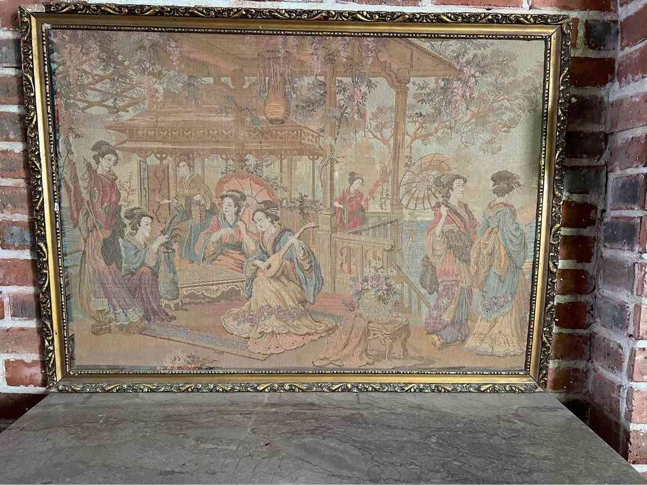 قطعة فنية نسيجية بطابع كلاسيكي قديم، تُصوّر مشهدًا أرستقراطيًا أوروبيًا في حديقة أو شرفة فاخرة. يظهر فيها مجموعة من الأشخاص بملابس تاريخية أنيقة من عصور قديمة، بعضهم يجلس ويتحاور بينما يقف آخرون حولهم، مع تفاصيل مثل المظلات، الأشجار، الأعمدة، والنباتات التي تعطي إحساسًا بمشهد اجتماعي راقٍ القاهرة, مصر


**إذا كنت صاحب هذا الإعلان وتريد حذفه لأي سبب، رجاءا أرسل رسالة إلى الدعم الفني**