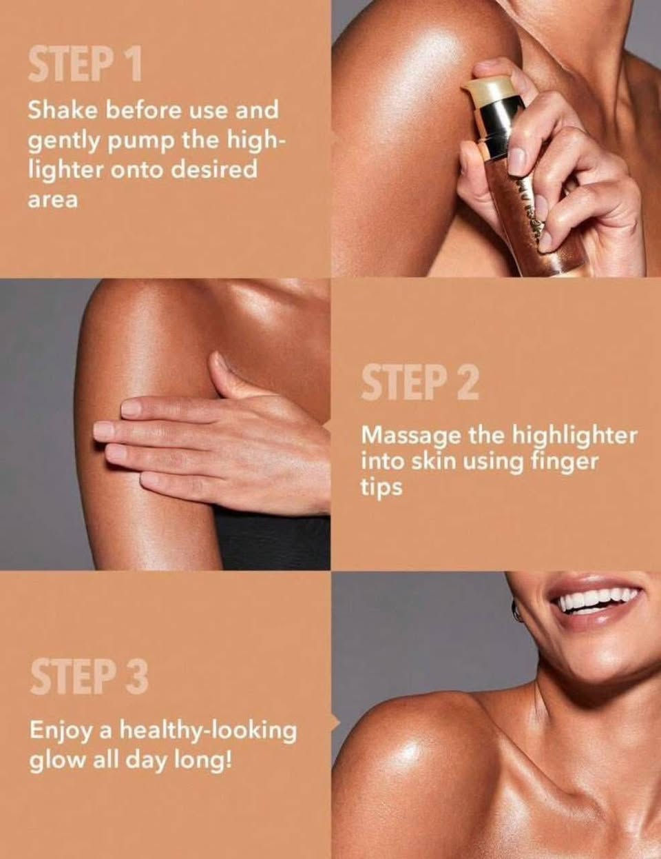 ‏SHEGLAM BODY HIGHLIGHTER
اضاء جسم من شيكلام 😍
رهيب هل منتج يخلي الجسم يلمع ويشع 
كمية قليله منه تتوزع عالبشرة وتمتعي بشرة صافية ونظرة👌🏻
متوفر 3 درجات

💎سعر القطعة 5 الاف
للحجز والاستفسار مراسلة الصفحة او مراسلة هذا الرقم 👇🏻
*********** واتساب
🚘 متوفر خدمة توصيل لجميع محافظات العراق 🚘
