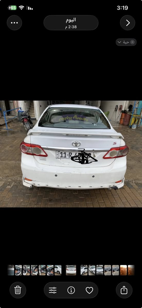 كورلا 2013 وارد أمريكي رقم بغداد  ابسمي تحويل ثاني يوم  تخم تاير جديد  صدرجديد تبريد شغال  سونار موجود بل صور موجوده بغداد  السعر 103وهذه تشبيع مال صبغ اثر تغليف بل عزه شلعو وشلع صبغ موضح بل سونار  رقم ***********
