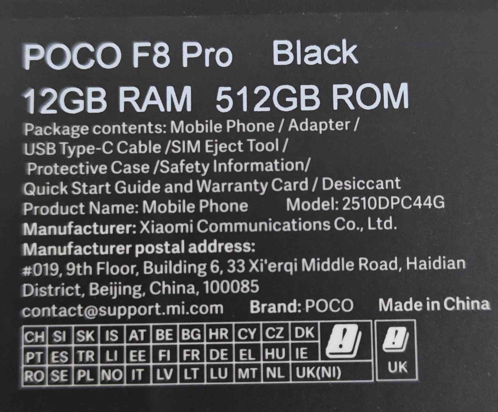POCO F8 PRO 512 RAM 12 BLACK
السعر 750 وبيه مجال
بوكو اف 8 برو ذاكرة 512 رام 12لون اسود بطارية 99 استخدام بسيط مابيه اي كسر او شخط ملحقاتة كاملة شاحن 100 واط وكيبل وكفر ودنبوس

مكاني بغداد الدورة الزهور الاولى للاستفسار 
*********** واتساب
