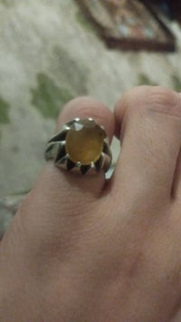 ياقوت اصفر • صياغة يدوية • فضة ٩٢٥