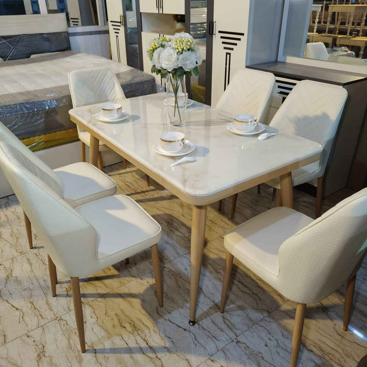ميز طعام مرمر 6 كرسي السعر 420 الف شامل التوصيل للحجز أو الاستفسار واتساب *********** 
متوفر 3 الوان سطح مرمر مقاوم للحرارة 
توصيل بغداد 5 اطراف 10 
محافظات 25
يوصل غير مشدود ...موقع الشركة بغداد

